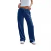 Pantalones de chándal casuales de pierna ancha para mujer Amazon, pantalones deportivos elásticos de cintura alta con cordón, pantalones largos holgados en stock, pantalones Lulu