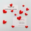 Imán de Refrigerador con Forma de Corazón Rojo de Dibujos Animados Resina Creativo Pegatina para Pared de Fotos Versión Blanco y Negro Pegatina Decorativa para Cocina del Hogar