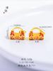 Tienda de oro con oro arena quemado a alta temperatura flores azules como brocado bolsa de candado accesorios DIY loto candado de la paz pulsera collar mujeres