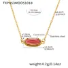 Xinyixinxin Acero Inoxidable Piedra de Cristal Natural Garra Biselada Incrustada Circonita Cuadrada Flor de Cinco Pétalos Conjunto de Collar y Pulsera