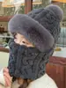 Gorro y Bufanda Integrados a Prueba de Viento y Frío para Ciclismo 2024 Nuevo Terciopelo Espeso de Invierno para Mujer, Gorro Cálido para Vehículo Eléctrico