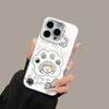Para Apple 16 Simples iPhone14 Cor Prata Capa de Telefone 13 Huawei Nova Garra de Animal Oca Garra Casal