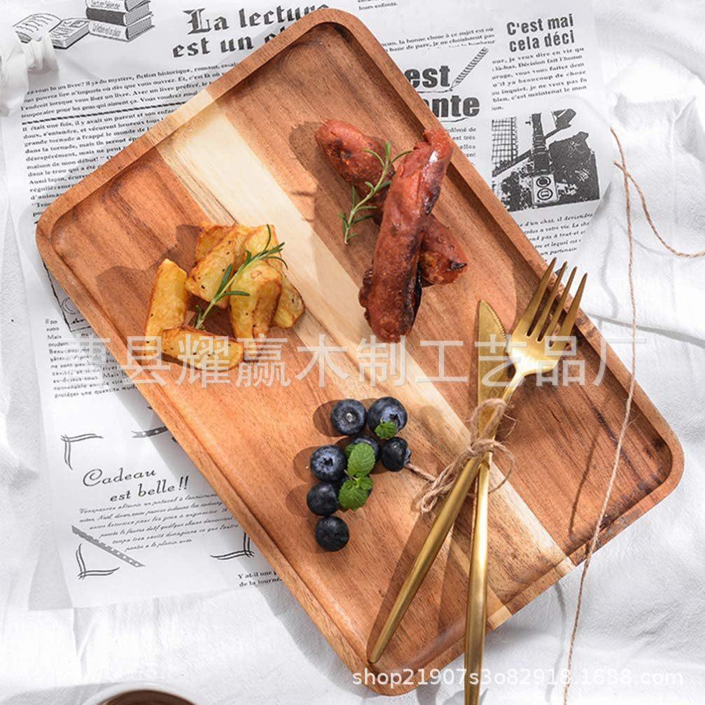 相思木托盘咖啡早餐面包托盘厨房实木用餐果盘点心瓜子盘BSCI