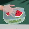 Babador de Silicone Ultra-fino Macio Impermeável para Comer Bebê Bib de Verão para Crianças Bib para Alimentação Complementar Verão Bebê Bolso Escorregadio