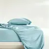 Ventas directas del fabricante: Juego de cuatro piezas transfronterizo de sábanas bajeras, sábanas, fundas de almohada, ropa de cama hipoalergénica, juego de ropa de cama para el hogar de color liso