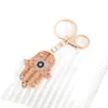 Llavero Corazón de Amor Creativo Ojo del Diablo Incrustado con Diamantes Colgante de Metal Encanto para Bolso Llavero Pequeño Regalo Exquisito