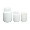 Frasco de produto de saúde branco de 100ml com anel de puxar, frasco plástico HDPE destacável anti-falsificação para embalagem de matéria-prima em pó, grânulos e doces