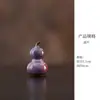 Adorno de Calabaza Pequeña de Porcelana Jung, Obra Maestra de Cerámica Cocida en Horno, Adecuado para Bandeja de Té, Accesorios de Té, Juego de Té de Mesa, Decoración de Mascota de Té
