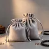 Bolsas de terciopelo con cordón personalizadas, Bolsas de terciopelo a prueba de polvo para almacenamiento de regalos de joyería, Bolsas pequeñas de terciopelo con cordón