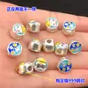 Plata Pura S999 Epoxi Gato de la Suerte Cuentas Ricas Cuentas Redondas Juguete de Cristal Cuerda Trenzada para Mano Collar Accesorios DIY