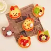 Dibujo Animado Oso Conejo Lindo Juguete de Comida en Miniatura Mini Rebanadas de Pan Artificial Pegamento de Crema Accesorios Hechos a Mano para Casa de Muñecas DIY