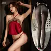Lingerie sexy transfronteiriça, faixa abdominal, renda acetinada sexy retrô, roupão feminino sedutor e apaixonado, fantasia de renda com cadarço plus size