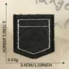 Venta Directa Duoku Parche Bordado Etiqueta Bolsillo Falso de Mezclilla Accesorios para Ropa DIY Parche Bordado para Bolsos Termoadhesivo