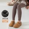 Leggings para niños, otoño e invierno, nuevos, finos, de terciopelo, transpirables, de color sólido, sencillos, de una pieza, de nueve puntos, para niños.