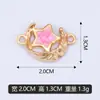 DIY Colorido Duplo Pendente Estrela de Cinco Pontas Esmalte Decoração Pulseira Acessórios Venda Direta de Fábrica Transfronteiriça Pode Ser Misturado e Atacado