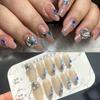 Nova cor mágica azul nail art fundo plano em forma de broca fundo de ouro broca de unhas jóias unhas vara broca broca de vidro