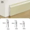 Rodapié de PVC Engrosado 7cm Veta de Madera Clavo Oculto Rodapié de Plástico Versión Autoadhesiva Clavada para Pisos de Madera