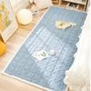 Cobertor de Cabeceira de Veludo Estilo Creme Selecionado Cuidadosamente, Tapete Grosso de Pelúcia para Inverno, Cobertor Antiderrapante para Quarto, Tapete de Chão Tatami