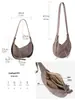 Bolso de Piel Genuina para Mujer Estilo Nuevo 2026, Bolso de Moda y Elegante para Mujer, Bolso Forma de Croissant, Bolso Cruzado Versátil y con Estilo
