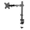 Soporte de Monitor de Doble Pantalla con Brazo Mecánico para Computadoras de Escritorio, Soporte Universal de Elevación de Pantalla Tipo Abrazadera de Escritorio con Doble Brazo