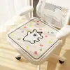 Cojín de Asiento de Seda Helada de Verano Cachorro Rayado Lindo Esterilla Refrigerante Antideslizante Cómodo Transpirable Cojín para Glúteos Silla de Oficina Giratoria Almohadilla Refrigerante