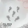 Accesorios Premium de Zirconia para Uñas, Lujo Ligero Estilo Francés, Brillantes Decoraciones de Diamantes para Uñas Portátiles en Forma de Arco Creciente con Diamantes Completos en el Lateral