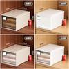 Caja de Almacenamiento de Estilo Japonés, Caja Organizadora Engrosada, Caja de Almacenamiento para Ropa y Cosméticos, Almacenamiento para Armario Doméstico, Cajón de Almacenamiento de Plástico