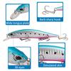 Isca Luya seis cores arremesso longo anel de água flutuante Zhu Mino 14,6cm15g laser três ganchos isca artificial bico de ataque