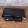 Fábrica directa de Guangzhou bolso de mano para hombre bolso de mano horizontal de cuero bolso de mano cabeza de cierre piel de oveja bolsa de negocios casual
