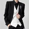 Terno Retrô Americano de Alta Qualidade Estilo Yamamoto Slim Masculino Estilo Neutro de Alta Qualidade Nicho Versátil Jaqueta de Terno