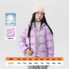Jaqueta Leve de Penas Zuoxi para Meninas, Modelo Outono e Inverno, Camada Interna Quente de Inverno para Crianças, Novo Modelo 2026, Casaco com Capuz para Crianças Maiores