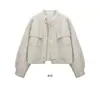 Chaqueta Corta de Cuero para Mujer, Nuevo Estilo Coreano de Primavera y Otoño, Holgada Casual Moderna Estilo Retro de Hong Kong Chaqueta de Motociclista Pu