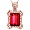 Pingente Jin Jiahua 5 quilates Turmalina Sangue de Pombo Natural Banhado a Ouro Rosa 18K Cor Diamante Pingente Tesouro Rubi