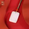 Colgante de jade Hetian con hebilla de la paz para hombre y mujer, collar de jade seda dorada natural genuino, jade blanco sebo, fabricantes de jade al por mayor