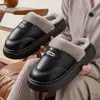 Pantuflas de algodón para hombre 2026 nuevo modelo otoño e invierno para ancianos, zapatos de algodón simples antideslizantes para interiores, pantuflas de punta cerrada para mujer
