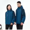 Chaqueta 2066 para hombre y mujer, abrigo de invierno a prueba de viento, impermeable, cálido, con forro polar, engrosado, color liso, mono, logo estampado