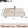 Armário de TV de Chão Estilo Cream Todo em Madeira Maciça Combinação de Mesa de Centro com Armazenamento Simples Moderno para Sala de Estar