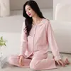 Nuevo Estilo Primavera y Otoño con Almohadillas Extraíbles en el Pecho Ropa Postparto para Mujeres Embarazadas Set de Ropa para Confinamiento Pre y Postparto y Hogar de Reposo