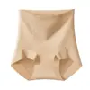 Calça de Underwear com Malha Waffle e Tiras Cruzadas de Cintura Alta Levanta Bumbum para Mulheres Cor Base Invisível 10A Antibacteriana Sem Costura Fina Controle de Abdômen para Senhoras