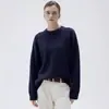 Suéter Pulóver de Punto Grueso con Cuello Redondo para Mujer, Versátil, de Capa Base o Exterior, Otoño e Invierno, Transfronterizo Ruso, Europeo y Americano
