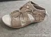 Sandálias de Sola Grossa em Estoque, Sapatos de Praia de Verão para Mulheres, Bico Redondo, Salto Ultra Alto, Respirável, Casual, Comércio Exterior, Tamanho Grande, Sola Lisa