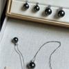 Pendientes Clásicos de la Princesa Diana Perla Shijia Imitación Aurora Agua de Mar Akoya Plata de Ley Zirconia Pendientes Aguja de Plata 925