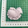 Novo Tecido de Renda Doce Coração Preenchido com Algodão Fresco Broche de Acessório de Cabelo 3D Acessórios para Roupas Sapatos e Chapéus