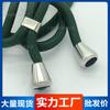 Cordón para Teléfono de 6 mm con Hebilla Ajustadora de Metal Plateado Brillante, Herrajes Cónicos Chapados con Campana para Altavoz de Esmalte Blanco