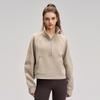 Chamarra de Yoga Runa Pluse Cálida Holgada de Cuello Alto Sudadera con Cuello de Chimenea Forrada de Polar Cortavientos Deportiva para Exteriores