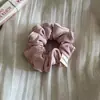 Goma para el pelo tipo scrunchie de color sólido estilo macarrón coreano, Suave y versátil, No daña el cabello, Alta elasticidad, Goma para coleta informal