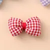 Lindo lazo pequeño a cuadros accesorios diy Corazón de chica a cuadros Accesorios dulces para el cabello Zapatos Calcetines Sombrero Accesorios de ropa Materiales