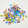 Hanyuyuan Folha de Prata Estrela de Cinco Pontas Vidro Contas Soltas Pulseira Colar Acessórios para Joias DIY Furo Reto Material de Vidro Estrela