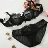 Nova lingerie sexy de renda, sutiã plus size de malha com laço estilo francês ultrafino, minimiza seios grandes e previne flacidez