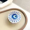 Horquilla Ojo de Diablo Transfronteriza Personalizada Cabezal Redondo Brillante Pinza para el Cabello Ojos Azules Clip Creativo de Tiburón en la Parte Posterior de la Cabeza